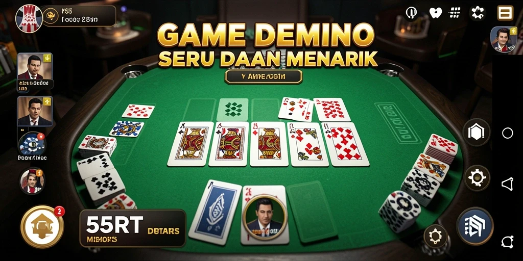 Tampilan gameplay menarik dari game Domino 55RT.