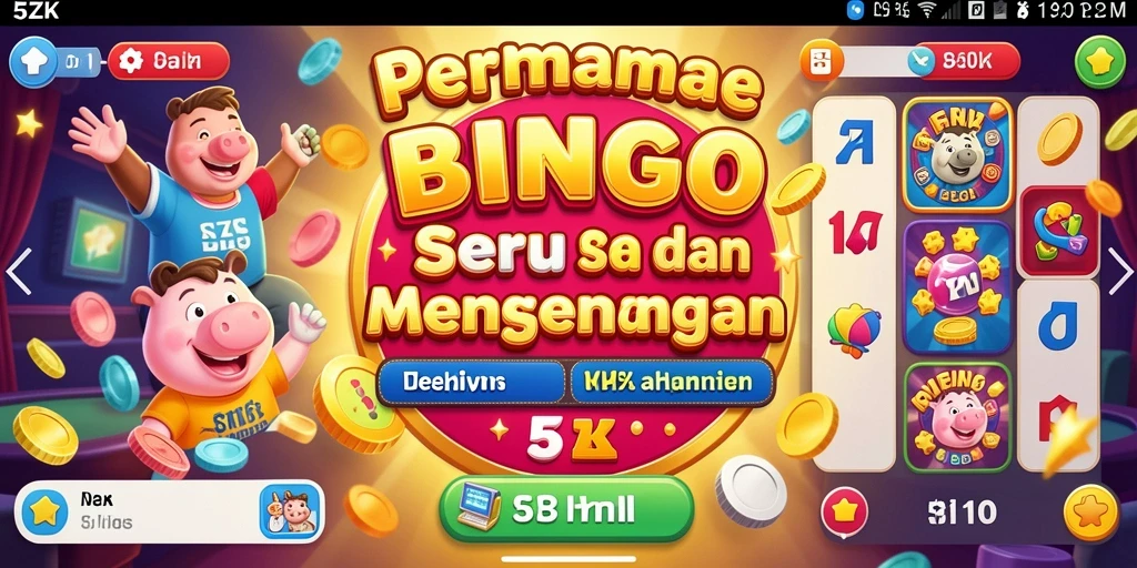 Screenshot gameplay utama 5ZK menampilkan serunya permainan Bingo.