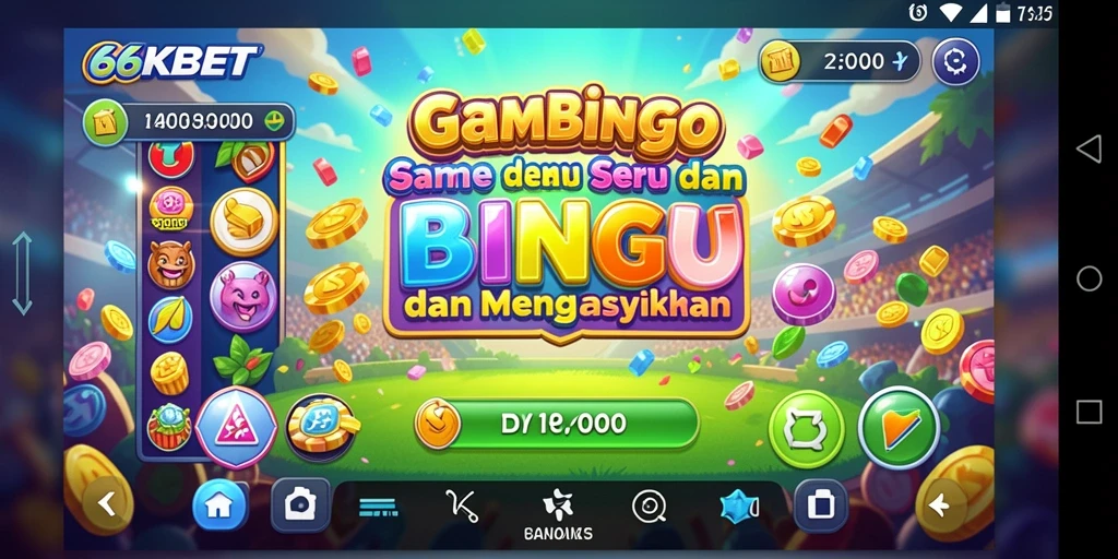 Screenshot gameplay Bingo dari 66KBET menampilkan suasana permainan yang seru.