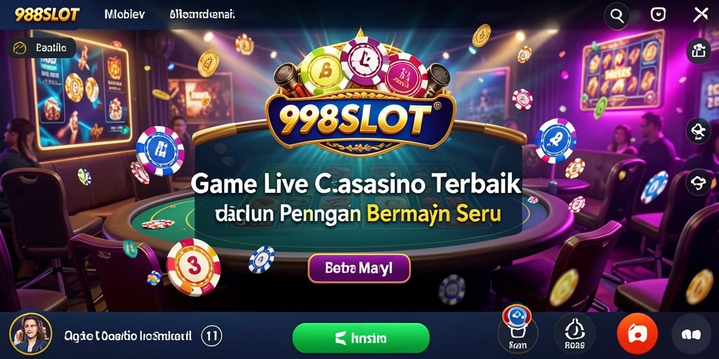 Screenshot gameplay Live Casino 988SLOT yang mendebarkan.