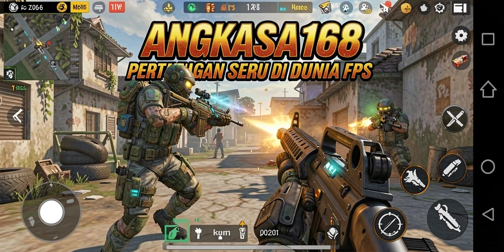 Tangkapan layar utama dari gameplay intens ANGKASA168.