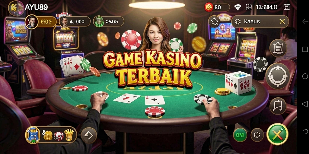 Screenshot gameplay AYU89 yang menampilkan suasana kasino yang menarik.