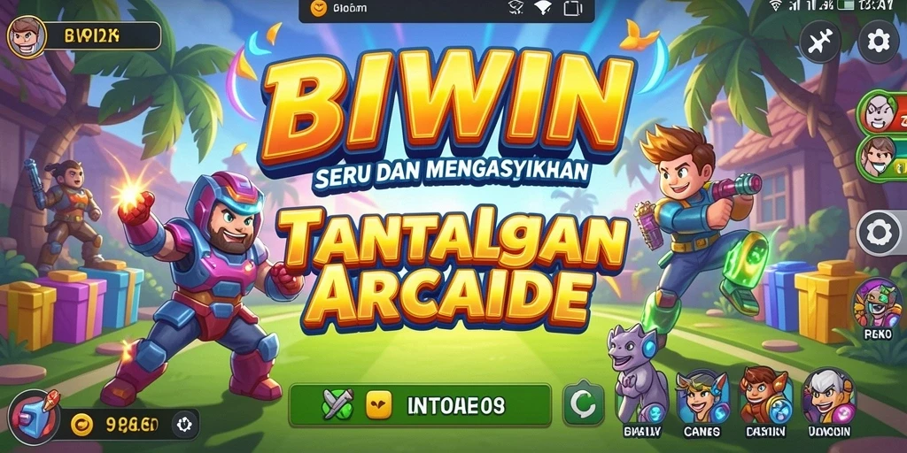 Screenshot menunjukkan gameplay seru dalam BIWIN berupa tantangan Arcade.