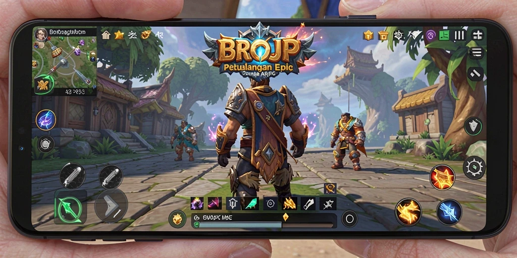 Screenshot BROJP menampilkan aksion seru dalam pertarungan ARPG.