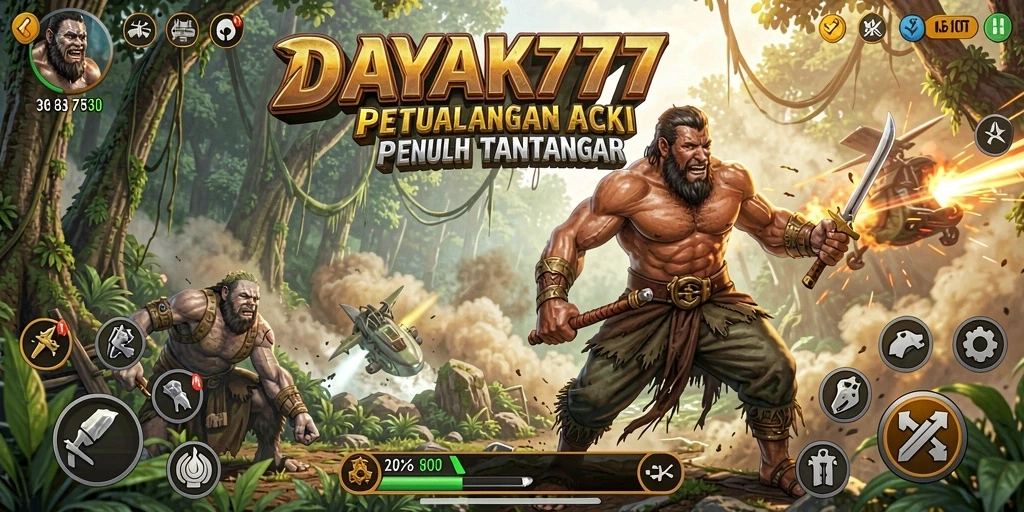 Tampilan gameplay aksi yang mendebarkan di DAYAK777.