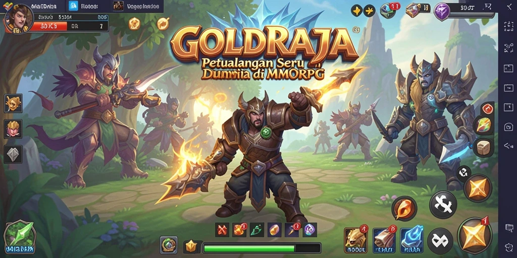 Tampilan gameplay GOLDRAJA yang mendebarkan dan penuh aksi.