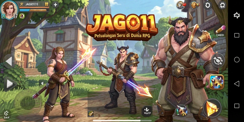 Tampilan utama gameplay JAGO11 yang menakjubkan dan mendebarkan.