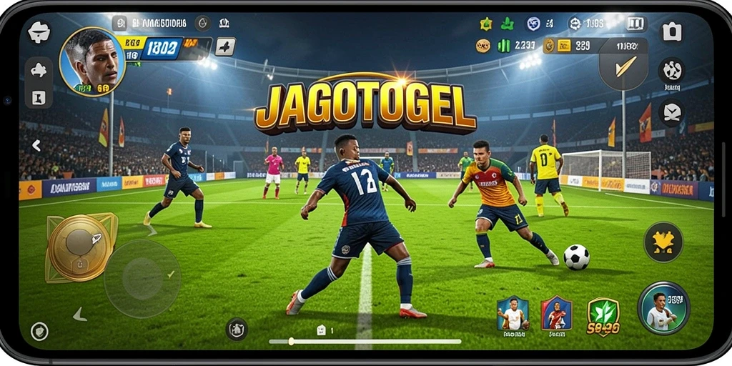 Screenshot gameplay JAGOTOGEL menampilkan aksi olahraga yang mendebarkan.