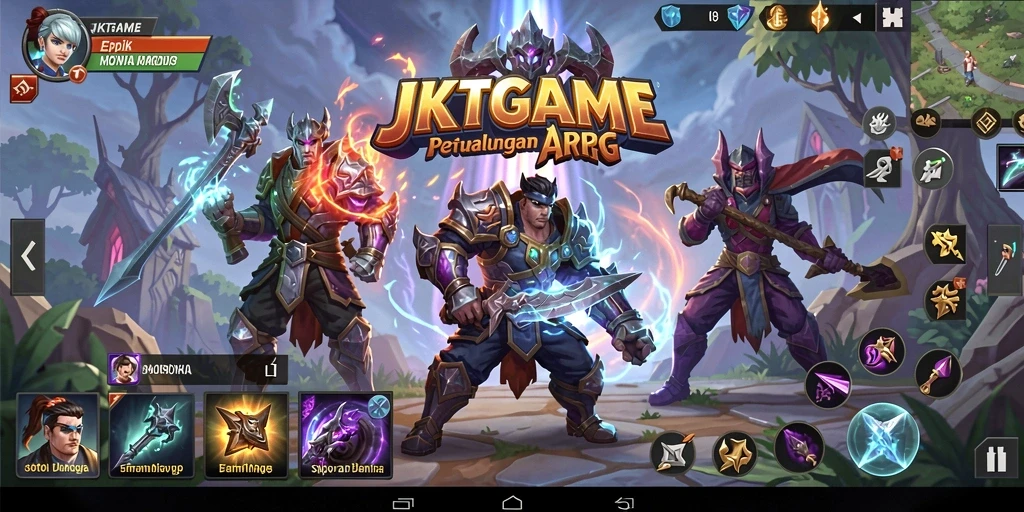 Tampilan gameplay JKTGAME yang menegangkan dan penuh aksi di dunia ARPG.
