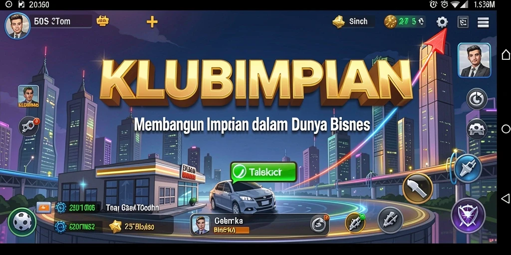 Tampilan gameplay KLUBIMPIAN yang menarik dan strategis.