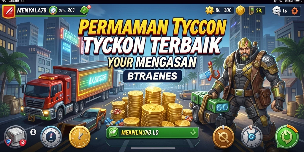Screenshot gameplay <strong>MENYALA78</strong> menunjukkan aktivitas pembangunan bisnis yang seru.