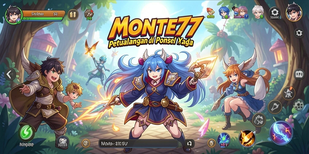 Screenshot MONTE77 yang menunjukkan aksi penuh warna dalam permainan Anime.