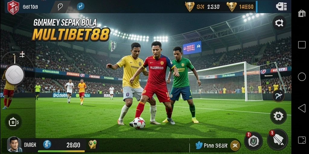 Screenshot gameplay MULTIBET88 dengan fitur taruhan sepak bola.