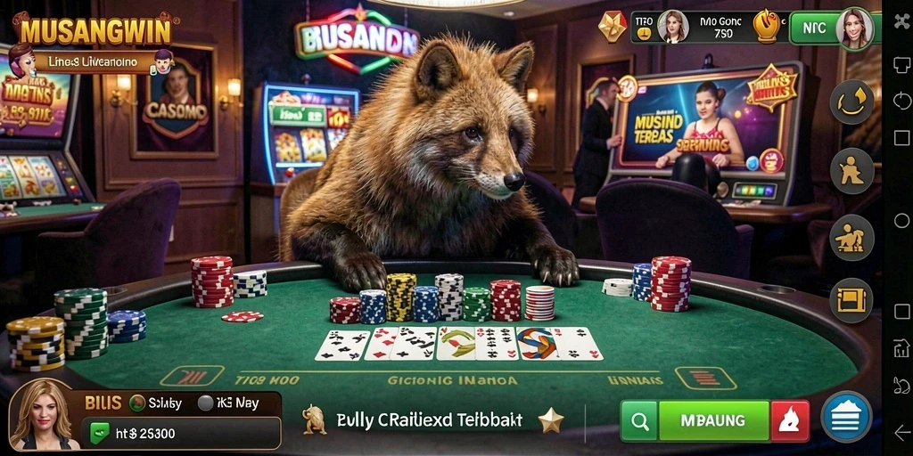 Tampilan permainan Live Casino yang seru di MUSANGWIN.