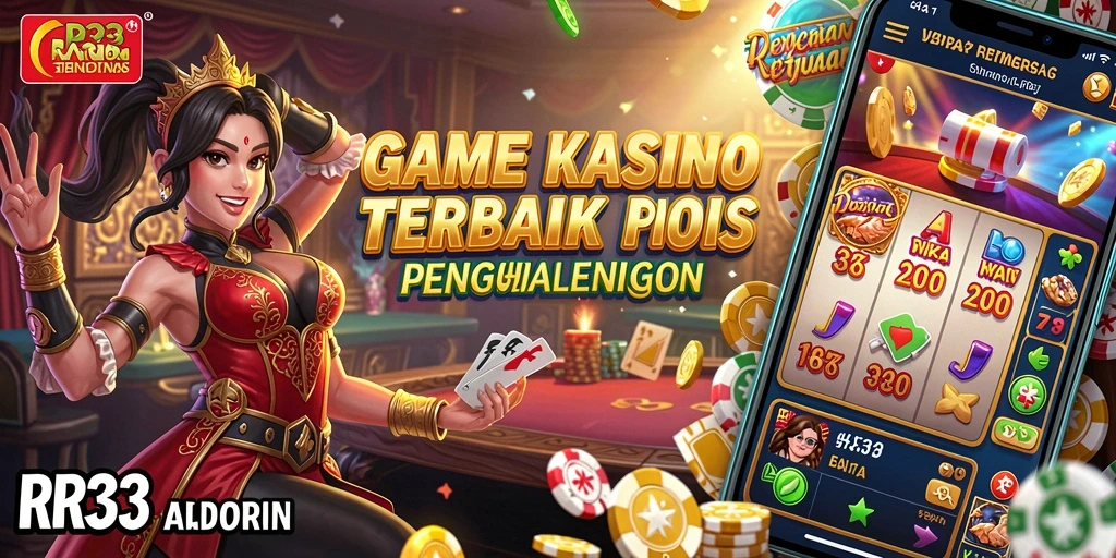 Tampilan menarik dari gameplay Kasino di RR33 yang menampilkan slot dan jackpot.
