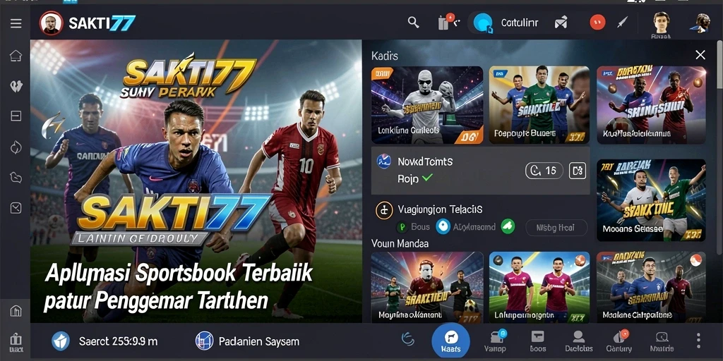 Tampilan antarmuka user-friendly SAKTI77 yang menarik untuk taruhan olahraga.