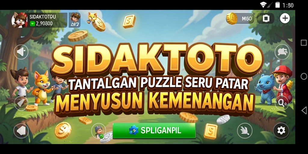 Screenshot gameplay SIDAKTOTO dengan teka-teki menarik.