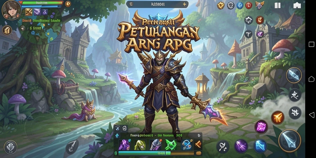 Tampilan gameplay epik V21 dalam pertempuran ARPG yang mendebarkan